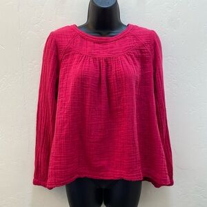 XiRENA Long Sleeve Pink Top Size S